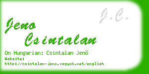 jeno csintalan business card